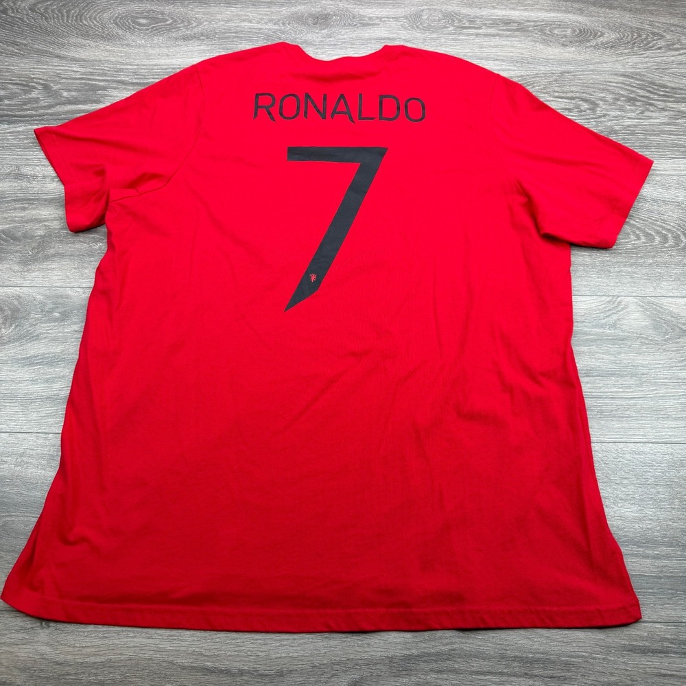 Adidas Manchester United T Shirt Men XXL Red Cristiano Ronaldo #7 Soccer Graphic